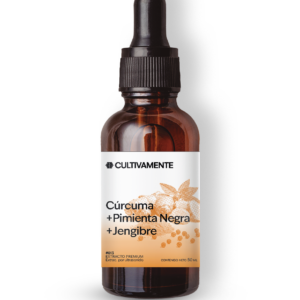 CÚRCUMA + PIMIENTA NEGRA + RHODIOLA + JENGIBRE - Extracto Premium 50ml